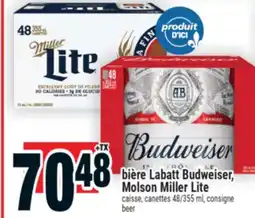 Super C BIÈRE LABATT BUDWEISER, MOLSON MILLER LITE | BEER offer