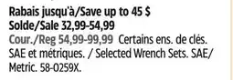 Canadian Tire Selected Wrench Sets offer