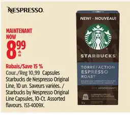 Canadian Tire Starbucks by Nespresso Original Line Capsules offer