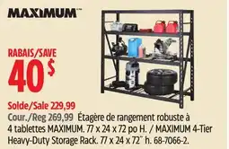 Canadian Tire MAXIMUM 4-Tier Heavy-Duty Storage Rack offer