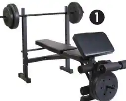 Canadian Tire WA:KE Bench with 100-lb Weight Set and Barbell offer
