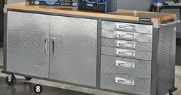 Canadian Tire 72˝ Extra-Wide Rolling Cabinet with Butcher-Block Top offer