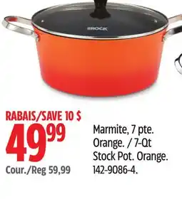Canadian Tire 7-Qt Stock Pot. Orange offer