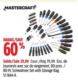 Canadian Tire 80-Pc Screwdriver Set with Storage Bag offer