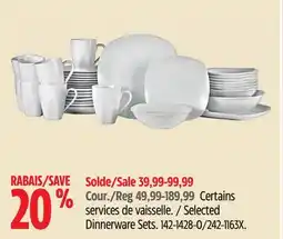 Canadian Tire Selected Dinnerware Sets offer