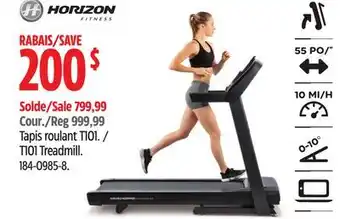 Canadian Tire HORIZON T101 Treadmill offer