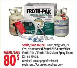 Canadian Tire Froth-Pak Sealant Spray Foam Kit offer