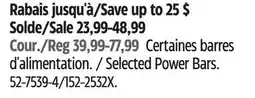 Canadian Tire Selected Power Bars offer