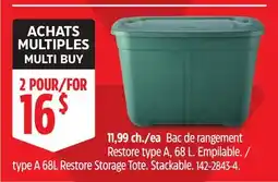 Canadian Tire type A 68L Restore Storage Tote offer