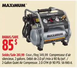 Canadian Tire 2-Gallon Quiet Air Compressor offer