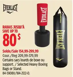 Canadian Tire Selected Heavy Boxing Bags or Stand offer