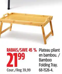 Canadian Tire FOR LIVING Bamboo Folding Tray offer