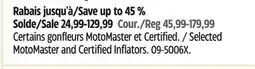 Canadian Tire Selected MotoMaster and Certified Inflators offer