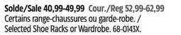 Canadian Tire Selected Shoe Racks or Wardrobe offer