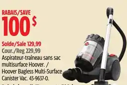 Canadian Tire Hoover Bagless Multi-Surface Canister Vac offer
