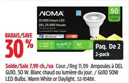 Canadian Tire GU10 50W LED Bulbs offer