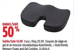 Canadian Tire AutoTrends Memory Foam and Gel Cushion offer