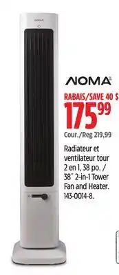 Canadian Tire 38˝2-in-1 Tower Fan and Heater offer