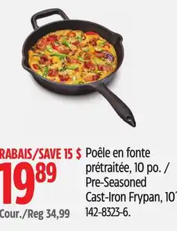 Canadian Tire Lagostina Pre-Seasoned Cast-Iron Frypan, 10˝ offer