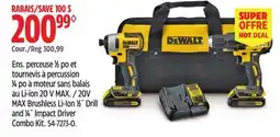 Canadian Tire 20V MAX Brushless Li-Ion 1⁄2˝ Drill and 1⁄4˝ Impact Driver Combo Kit offer