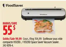 Canadian Tire FoodSaver VS1230 Space Saver Vacuum Sealer offer