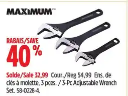 Canadian Tire 3-Pc Adjustable Wrench Set offer