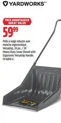 Canadian Tire Yardworks 24˝ Heavy-Duty Snow Shovel with Ergonomic VersaGrip Handle offer