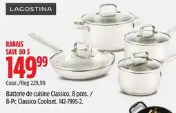 Canadian Tire Lagostina 8-Pc Classico Cookset offer