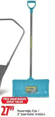 Canadian Tire Yardworks 21˝ Snow Pusher offer