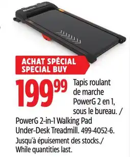 Canadian Tire PowerG 2-in-1 Walking Pad Under-Desk Treadmill offer