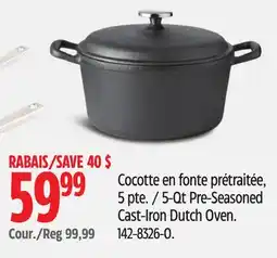 Canadian Tire Lagostina 5-Qt Pre-Seasoned Cast-Iron Dutch Oven offer
