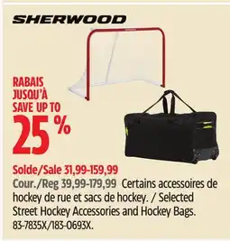 Canadian Tire Selected Street Hockey Accessories and Hockey Bags offer