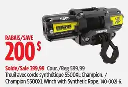 Canadian Tire Champion 5500XL Winch with Synthetic Rope offer