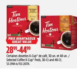 Canadian Tire Selected Coffee K-Cup Pods, 30-Ct and 48-Ct offer