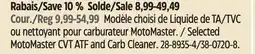 Canadian Tire Selected MotoMaster CVT ATF and Carb Cleaner offer