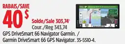 Canadian Tire Garmin DriveSmart 66 GPS Navigator offer