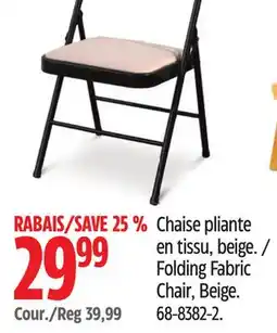 Canadian Tire Folding Fabric Chair, Beige offer