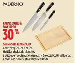 Canadian Tire PADERNO Selected Cutting Boards, Knives and Shears offer