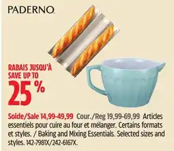 Canadian Tire Paderno Baking and Mixing Essentials offer