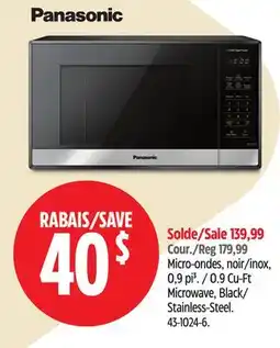 Canadian Tire PANASONIC 0.9 Cu-Ft Microwave offer
