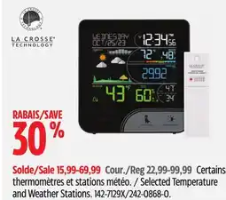 Canadian Tire Selected Temperature and Weather Stations offer