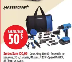 Canadian Tire 20V 1-Speed Drill Kit offer