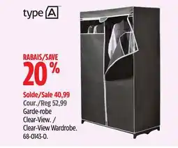 Canadian Tire type A Clear-View Wardrobe offer