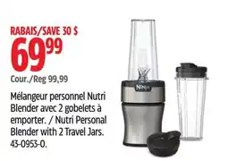 Canadian Tire Nutri Personal Blender with 2 Travel Jars. Ninja offer
