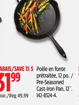 Canadian Tire Pre-Seasoned Cast-Iron Pan, 12˝ offer