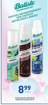 Uniprix BATISTE Shampooings secs sélectionnés/Selected dry shampoos offer
