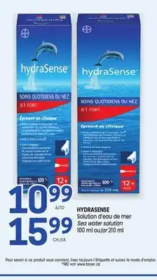 Uniprix HYDRASENSE Solution d'eau de mer / Sea water solution offer