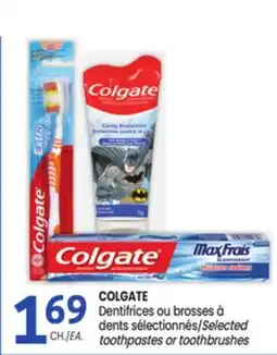 Uniprix COLGATE Dentifrices ou brosses à dents sélectionnés/Selected toothpastes or toothbrushes offer