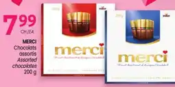 Uniprix MERCI Chocolats assortis/ Assorted chocolates offer