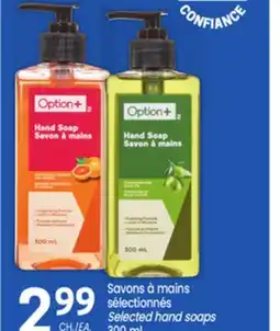 Uniprix OPTION+ Savons à mains sélectionnés / Selected hand soaps offer